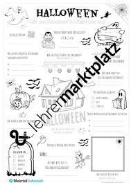 Steckbrief Halloween Unterrichtsmaterial Im Fach Fachubergreifendes Unterrichtsmaterial Steckbrief Adjektive