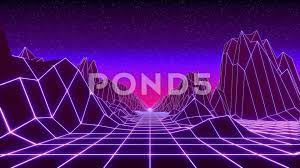 80s Retro Background Loop Animation Retrowave Horizon Landscape With Neon Light Stock Footage Ad Loop Animation Retrow Retro Background 80s Background Neon