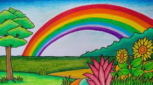 Cara menggambar dan mewarnai pemandangan alam rumah sungai gradasi warna oil pastel. Menggambar Pelangi Warna Warni Menggambar Pemandangan Alam Dan Pelangi Youtube