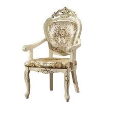 Yx European Dining Chair White Gold Armchair Carved Leisure Talk Chair Chair Hotel Niture Photo Color 1 Armchair Fabric Dining Chairs Dining Arm Chair
