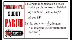 Apakah kamu sedang mencari contoh soal latihan untuk tes tertulis pppk (pegawai pemerintah dengan perjanjian kerja)? Trigonometri Sudut Paruh Youtube