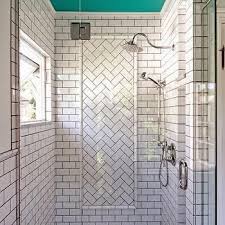 Herringbone Subway Tile Shower Design Decor Photos Pictures Ideas Inspiration Paint Colors Tile Bathroom Subway Tile Showers White Subway Tile Bathroom