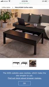 Yaheetech lift top coffee table with hidden storage compartment & seperated lower shelf, rising tabletop dining table for living room, 24.2in h, espresso. Trulstorp Coffee Table Black Brown 45 1 4x27 1 2 Ikea Coffee Table Ikea Coffee Table Coffee Table Wood