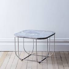 Grey Marble Chrome Cage Table Cage Table Marble Tables Design Table