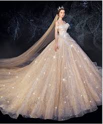Custom Dresses Korean Style Light Wedding Dress Dream Super Fairy Hepburn A Word Shoulder Long Tail Luxury Bride From Custom Bridal Gowns In 2020 Fancy Wedding Dresses Light Wedding Dresses Korean