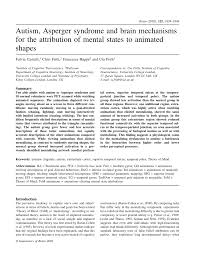 It is now part of a broader category called autism spectrum disorder (asd). Pdf Autism Asperger Syndrome And Brain Mechanisms For The Attribution Of Mental States To Animated Shapes