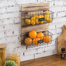 As the name suggests, stainless steel is easy to clean and maintain, but it. Rustic Wood Metal Wire Wall Mounted Basket Rack W Label Holders Mygift
