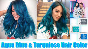 Because your hair is a bit rough, apply it gently, but start applying from roots to tip (for the full head) or just roots covering your entire. Aqua Blue Turquoise Hair Color Youtube