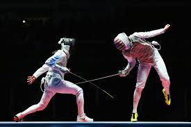 Fencing lesson with daniele garozzo and @fabiomariagalli #roadtotokyo #fencing #escrime #scherma #esgrima #fechten Italian Celebrates In Style After Shock Foil Fencing Win Over World Number One