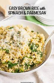 Hohe qualität, große auswahl und faire preise. Brown Rice With Spinach And Parmesan Cheese Is An Easy Healthy One Pot Side Dish With Just A Few Rice Recipes Side Brown Rice Side Dish Healthy Rice Recipes