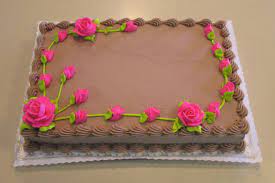Chocolate Buttercream Quarter Sheet Cake Wedekingsbakery Birthday Sheet Cakes Sheet Cake Designs Buttercream Decorating