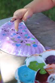 I like a version of this daffodil, from busy bee kids crafts. Paper Plate Umbrella Craft Happy Hooligans