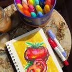 Trying silky crayon paint sticks for the first time 🖍️✨ tbh these are a nice alternative to oil pastels, much less mess and would be good for kids or on the go drawing. They are less opaque than ...