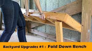 See more ideas about wooden bench plans, bench plans, wooden bench. Diy Fold Down Bench Seat Backyard Upgrades 1 Youtube