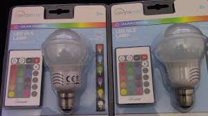 Colour Changing Light Bulb With Remote Control First Review Youtube