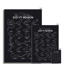 The australian grand prix is the latest race to get culled from the f1 calendar for this year after it was initially put back to later in the season. 2021 F1 Season Calendar Poster Dark Formula Home