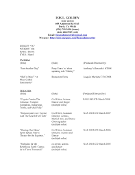 theater actor resume