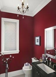 Red Crimson Burgundy Bathrooms On Pinterest Red Bathrooms Bathroom Red Painting Bathroom Room Colors