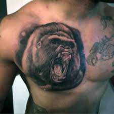 28 Compelling Angry Silverback Gorilla Tattoo