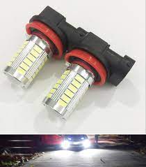 2pcs car led h11 fog lights high power headlight bulbs white 12v 18w 5630 smd 6000k drl driving light daytime running light car led car lights headlight bulbs