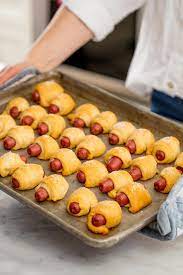 Betcha Can T Eat Just One Of These Best Ever Pigs In A Blanket Recipe Party Snack Food Food Appetizer Bites