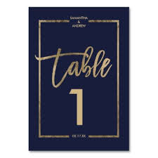 Chic Gold Frame Script Navy Blue Table Number Zazzle Com Rose Gold Frame Gold Table Numbers Blue Table