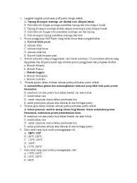 Pastry dan bakery kelas /semester: Soal Pastry Pdf