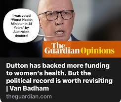Peter Dutton was voted “Worst Health Minister in 35 Years” by Australian  doctors. This is his story. 👇👇👇
