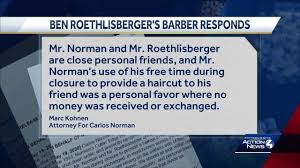 In a way, i like to believe that whomever punched him was trying to maintain the integrity of. Ben Roethlisberger S Barber Gov Wolf Respond To Haircut Questions