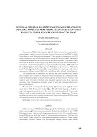 Kepala dinas keperasi dan umkm provinsi lampung. Pdf Reformasi Birokrasi Dalam Meningkatkan Kinerja Aparatur Pada Dinas Koperasi Umkm Perdagangan Dan Perindustrian Kabupaten Pesisir Selatan Provinsi Sumatera Barat