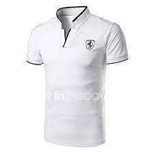 Black And White Polo Shirt Design Men S Polo Solid Colored Short Sleeve Slim Tops Active Stand Collar Black Red Navy Blue Sports Summer 2020 Us 19 79 Polo Shirt Outfits Mens Polo T Shirts Sports Polo Shirts