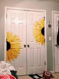 Pin By Kate On Best Bedroom Door Painting Ideas Painted Bedroom Doors Sunflower Room Bedroom Wall Paint