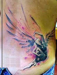 Angel wings, guardian angel, cherub, st. 15 Charming Fairy Tattoos Angel Tattoo Designs Beautiful Angel Tattoos Watercolor Angel