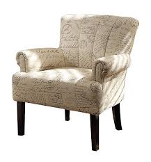 Homelegance Langdale 1212f2s Vintage Print Fabric Flared Arm Accent Chair Beige Review Fabric Accent Chair Accent Chairs Armchair