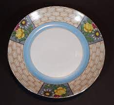 This set of 7 early mix these with other early noritake floral patterns for a wonderful dessert collection or to use for a… Antique 1918 1921 Noritake Morimura Bros Handpainted Japan Blue Trim With Flowers Luncheon Plate Https Treasurevalleyantiques C Noritake Plates Pretty Decor