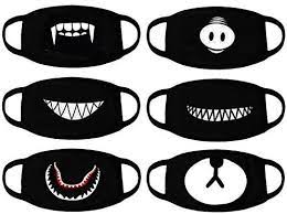Atomcool Anime Mouth Mask 6 Pack Unisex Cool Anti Dust Face Mouth Masks Black Fashion Face Mask For Kids Face Masks For Kids Mask For Kids Fashion Face Mask