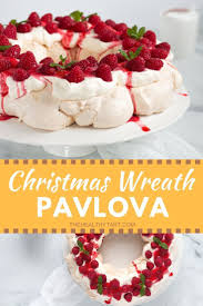 Best Christmas Wreath Pavlova Refined Sugar Free Recipe Make Ahead Desserts Pavlova Desserts