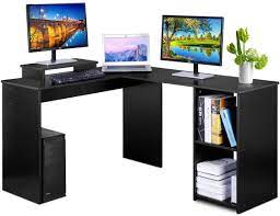 Computer desks (1194) commercial grade desks (300) student desks (102) Dosleeps Computer Desk Angle L Large Corner Pc Laptop Desk Study Table Workstation Gaming Desk For Home And Office Small Space Black Wood Grain Amazon De Kuche Haushalt