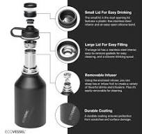 Vacuum Insulated Stainless Steel Beer Growler Bottle with ...
