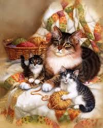 Ahsap Cam Boyama Dekopaj Decoupage Hobi Adina Ne Varsa Hepsi Burda Sevimli Kediler Kedi Sanati Kedi