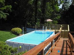 Swimming Pool Pool Decks Gorgeous Intex Pools With Decks Also Swimming Pool Volleyball Net And Deluxe Resin S Swiming Pool Swimming Pool Ladders Rectangle Pool