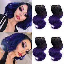 Available in a variety of texture, including body wave, straight. 8 Inch Body Wave Human Hair Ombre Bundles T1b Purple Ombre Hair Weave 4pcs For Black Women Weave 200g Pack Ombre Two Tone Black And Purple Blue Human Virgin Hair Extension 8inch4pcs Tpurple Wantitall