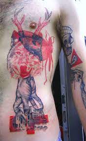 Peteraurisch Red Overlay Red Blue Pattern Tattoo Abstract Tattoo Tattoos