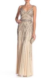 Marina V Back Beaded Gown Nordstrom Rack Beaded Gown Art Deco Bridesmaid Dresses Drop Waist Wedding Dress
