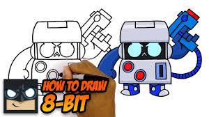 Print and color leon, sandy, jackie, max, bo, jesse, poco, el primo. How To Draw Brawl Stars 8 Bit Youtube