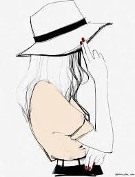 Pin By Marie Louper On Peinture Girl Drawing Drawing Hats Sketch Painting