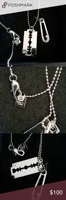 Alexander Mcqueen Necklace Safety Pin Pendant Necklace Brass Necklace
