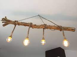 boomstam lamp houten ladder lampen boomstam