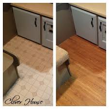 Flooring is an essential part of any camper makeover. Clover House Rv Remodel On A Budget Floor Update