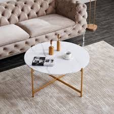 Coffee tables can add structure to the room. 36 Modern Round Coffee Table With Metal Frame Gold